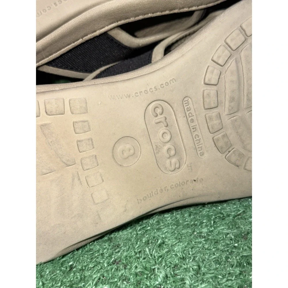 Crocs Swiftwater Men Size 8 Brown Slip On Casual Walking Comfort Outdoor Sandals